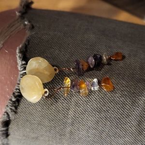 Handmade natural diamond earrings